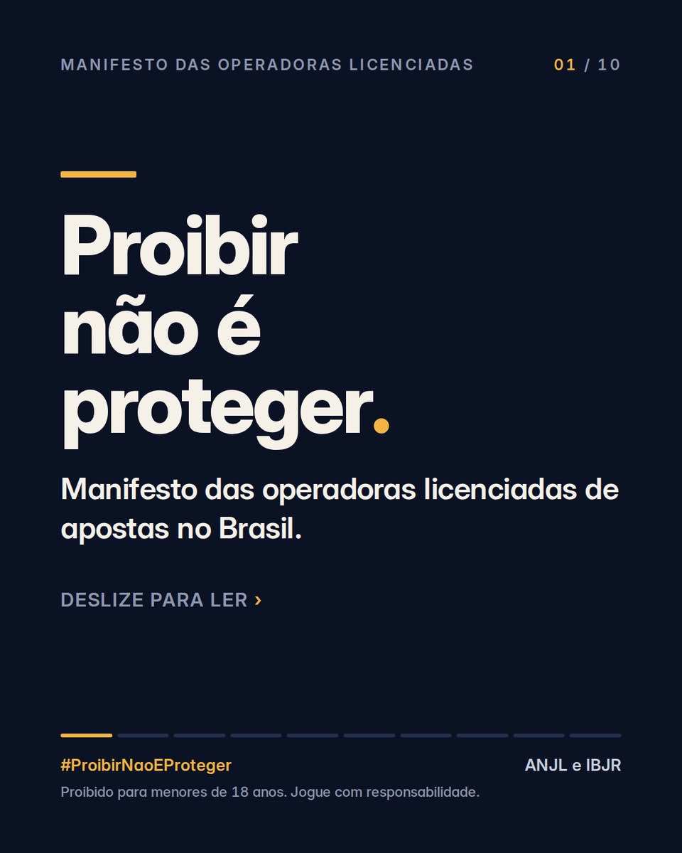 superbet_br's tweet photo. PROIBIR NÃO É PROTEGER

A Superbet assina, ao lado das operadoras licenciadas do Brasil, o manifesto da ANJL e do IBJR.

A proibição não acaba com as apostas no Brasil, mas com a proteção de quem aposta.

Segundo o Ministério da Fazenda, 31 milhões de pessoas estão ativas nas plataformas de apostas legalizadas, cerca de 20% do eleitorado nacional, que, em sua imensa maioria, aposta de forma recreativa e responsável.

Essas apostas não deixarão de ser feitas com uma medida provisória; apenas mudarão de endereço para ambientes sem controle, que aceitam menores de idade e cartões de crédito. No mercado autorizado, as plataformas verificam idade e CPF, adotam políticas de saúde mental e autoexclusão e recolhem impostos para políticas públicas.

Compartilhamos a preocupação com o endividamento das famílias e com o jogo problemático, e quem tem as melhores condições de enfrentar esse problema é justamente um mercado altamente regulado. O mercado legal hoje impede que 3 milhões de beneficiários de programas sociais apostem e já atendeu 1,2 milhão de pedidos de autoexclusão. Nenhum site ilegal faz isso.

O mercado ilegal brasileiro tem um agravante: é explorado pelo crime organizado para aplicar golpes digitais contra a população mais vulnerável. O governo já bloqueou mais de 66 mil domínios ilegais. Mesmo assim, em uma só semana de setembro, 6.409 seguiam no ar, e 14 novos são criados por dia. O mercado clandestino já responde por 41% do volume apostado no país. Com a proibição, esse número saltará para 100%.

Se a proibição atingir todo o mercado regulado, a consultoria LCA estima que até R$ 73 bilhões em arrecadação estariam em risco entre 2027 e 2030, caso 100% da demanda migre para operadores ilegais.

Se o objetivo é proteger o cidadão, o caminho é mais fiscalização, não menos. Estamos prontos para discutir limites de depósito e de tempo, regras mais rígidas de publicidade, cuidado em saúde mental e mais rigor no combate aos sites ilegais. Nada disso pode ser exigido de quem opera na clandestinidade.

Proibir não protege o apostador. Apenas o empurra para ambientes sem fiscalização.

ANJL e IBJR
#ProibirNaoEProteger