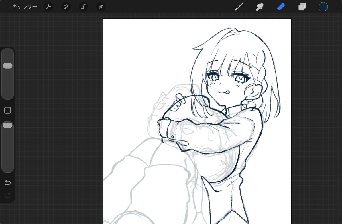 nasutahe's tweet photo. 絵で1番見せたい部分があるときはそこを強調する構図にすることは前提として、構図迷ったときはできるだけ描いたことない構図・苦手な構図で描くように心掛けている〜！！！
得意な構図は手癖でパパッとかけてしまうからね〜〜！！日々努力〜😖 https://t.co/ZraxDnLG6Q