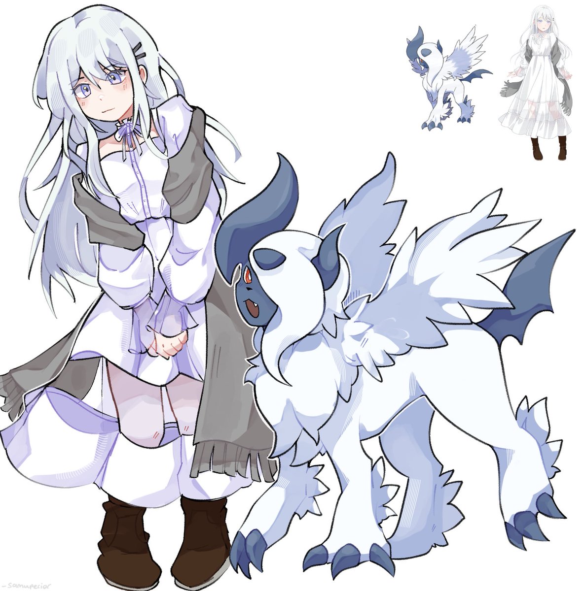 _samuperior's tweet photo. i always wanted to draw hotaru with mega absol https://t.co/c8gu24lXZe