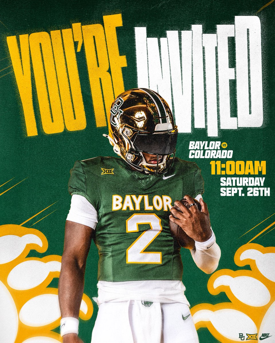 d1_pey_pey's tweet photo. Excited to be at the Baylor game on Saturday. Thanks for the invite @AppleberryBU and @BUFootball. 
@CoachDBaker81 @CoachRHolcomb @Jamar51Chaney @CallieCam_ @BaylorBears247 @SicemRecruiting @Colt_Barber @samspiegs https://t.co/xYW5qVlGFN