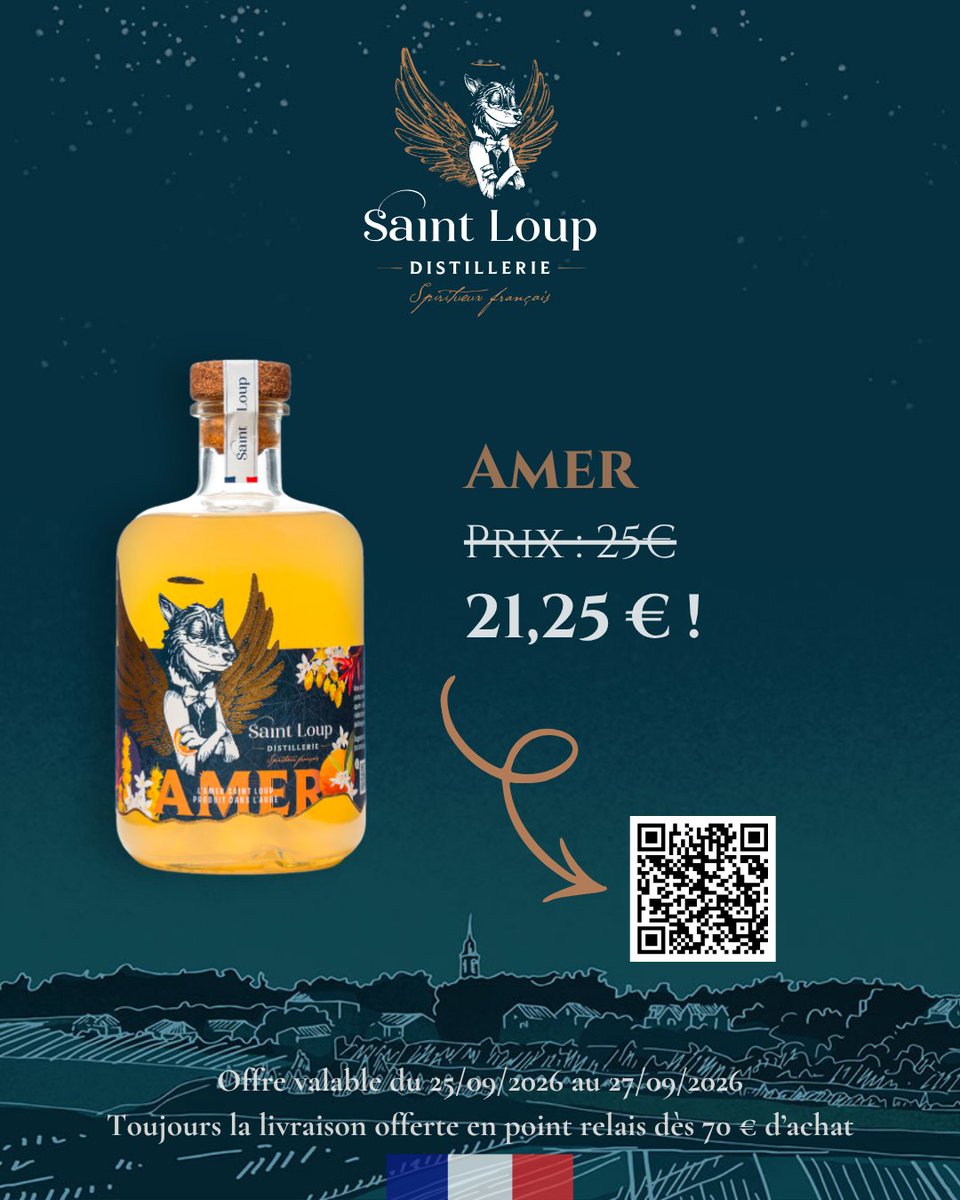 DistillerieLoup's tweet photo. PROMO D’AUTOMNE

Du 25 au 27 septembre, profitez de -15 % sur nos spiritueux disponibles : Gin, Pastis, Amer, Rhum blanc et Rhum vanillé.

Le Rhum ambré revient courant octobre !

https://t.co/pQbdeffswi

#DistillerieSaintLoup #Spiritueux https://t.co/UuzSwkd72c