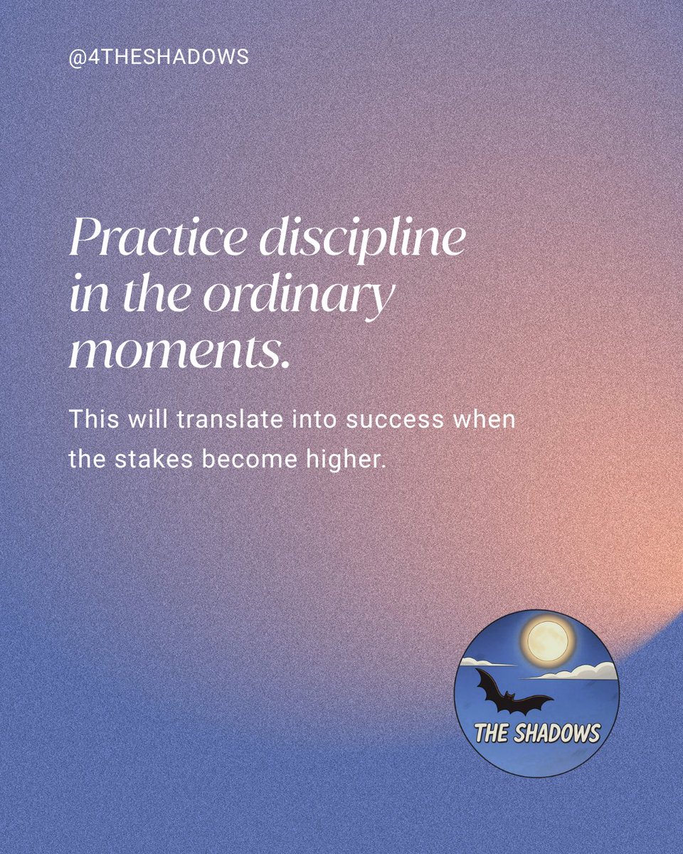 4TheShadows's tweet photo. #discipline in the ordinary moments 
#discipline when it matters
Drop your best mindset tip in the comments 🧘🏽‍♀️

#mindset #motivación #financialfreedom #beginnertrader #selfimprovement https://t.co/Y78768Uxq2