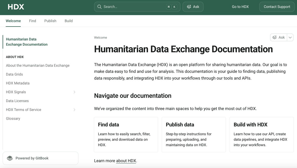 humdata's tweet photo. The HDX Documentation site is your guide to finding data, publishing data responsibly and integrating HDX into your workflows through our tools and APIs.

Find guidance, technical documentation and step-by-step instructions here: https://t.co/GOOHQ3SFFN https://t.co/cEqftsd8fd