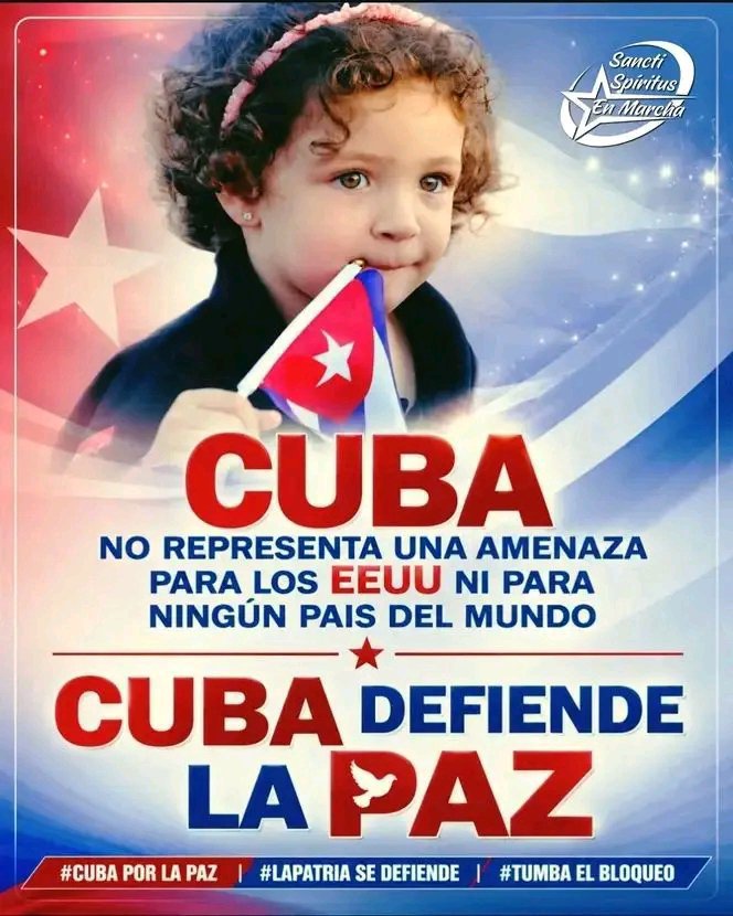 DirTecEMPACAV's tweet photo. 🇨🇺 #Cuba no representa una amenaza  para los EE.UU, ni para ningún país del mundo.#CubaDefiendeLaPaz  #CubaNoEsUnaAmenazaElBloqueoSí https://t.co/zsve3GjSHT