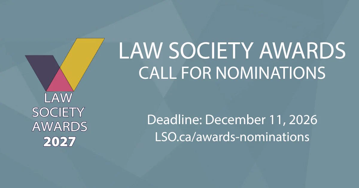 Law Society Awards: Call for nominations
