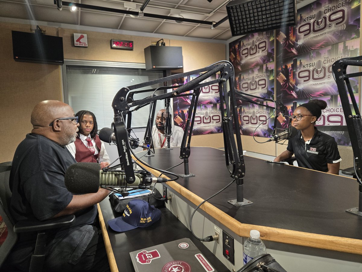 TSUTheatre's tweet photo. Errol Anthony Wilks and Dr. Rosarito Rodríguez-González stopped by Tiger Thursdays at KTSU to promote TSU Theatre’s upcoming production of Buried Child by Sam Shepard. https://t.co/bLjfwTYMgh