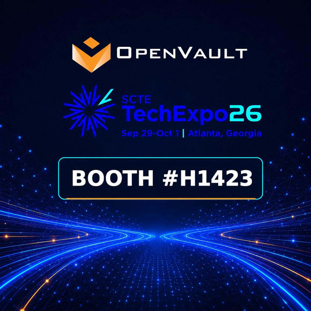 OpenVault's tweet photo. It’s #FriYAYFriday and we’re Atlanta-bound! 🍑 Stop by Booth H1423 at #TechExpo26 to see how OpenVault's Vantage helps operators proactively address impairments and maximize capacity across DOCSIS and Fiber all within a single pane of glass. See you there! https://t.co/UAPSRz568v