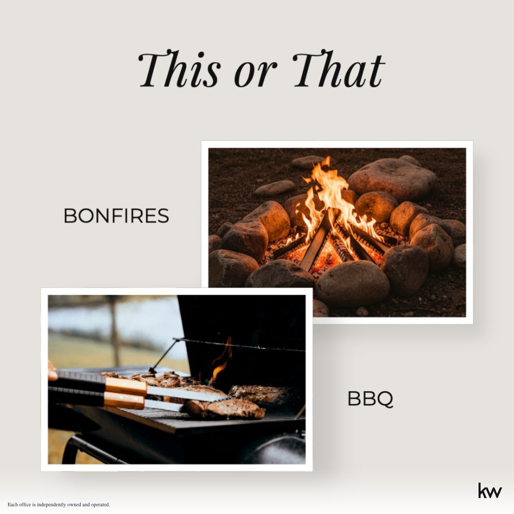KattyZhangKW's tweet photo. ☀️🔥Long evenings, warm weather, which one are you choosing for your ideal summer gathering?

🍔 Cookouts with great food, family, and friends
🔥 Bonfires with cozy conversations, s'mores, and nights under the stars

#summer #cookout #bbq #bonfire #summerfun #summeractivities https://t.co/kSbSUCmGOc