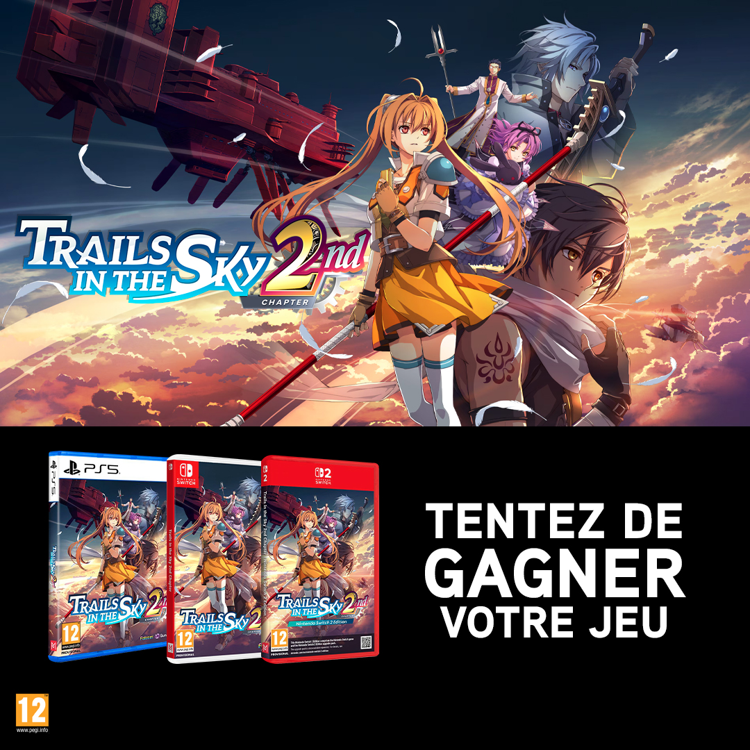 Micromania_Fr's tweet photo. Trails in the Sky 2nd Chapter, déjà dispo sur PS5, sortira sur Nintendo Switch la semaine prochaine ! Tentez de remporter votre exemplaire ICI ⤵️ 

⚔️ Like⁣⁣⁣, RT &amp; Follow @Micromania_Fr
⚔️ Mentionne en réponse un ami avec #MicromaniaTrailsintheSky

Tirage au sort dans 7 jours https://t.co/hqMkVtrIos