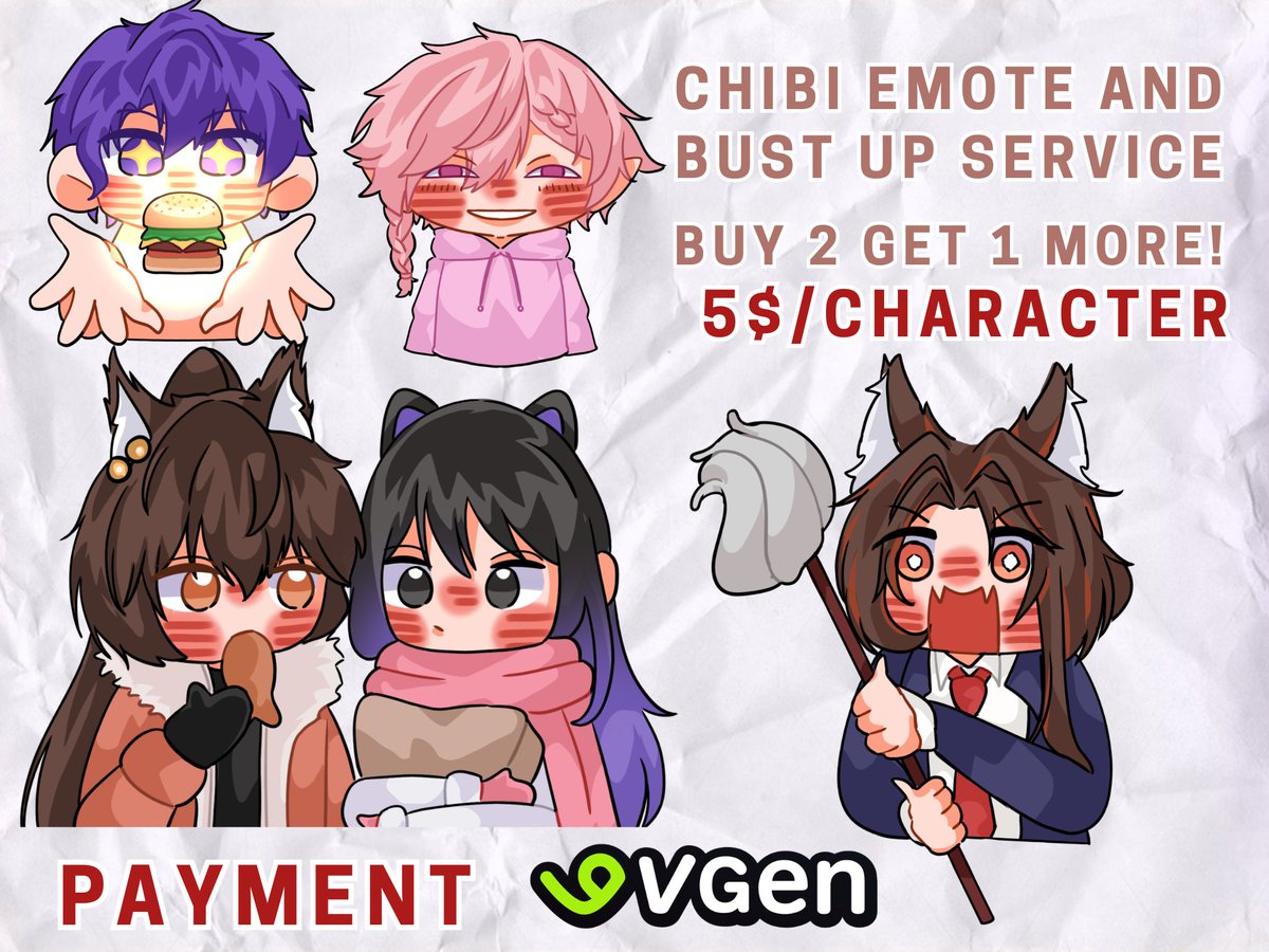 chocochive's tweet photo. Hi! I open some service on VGen, kindly check my VGen link below! 
https://t.co/YBZgpw25fO
#vgencomms https://t.co/HSzd3KWxvm