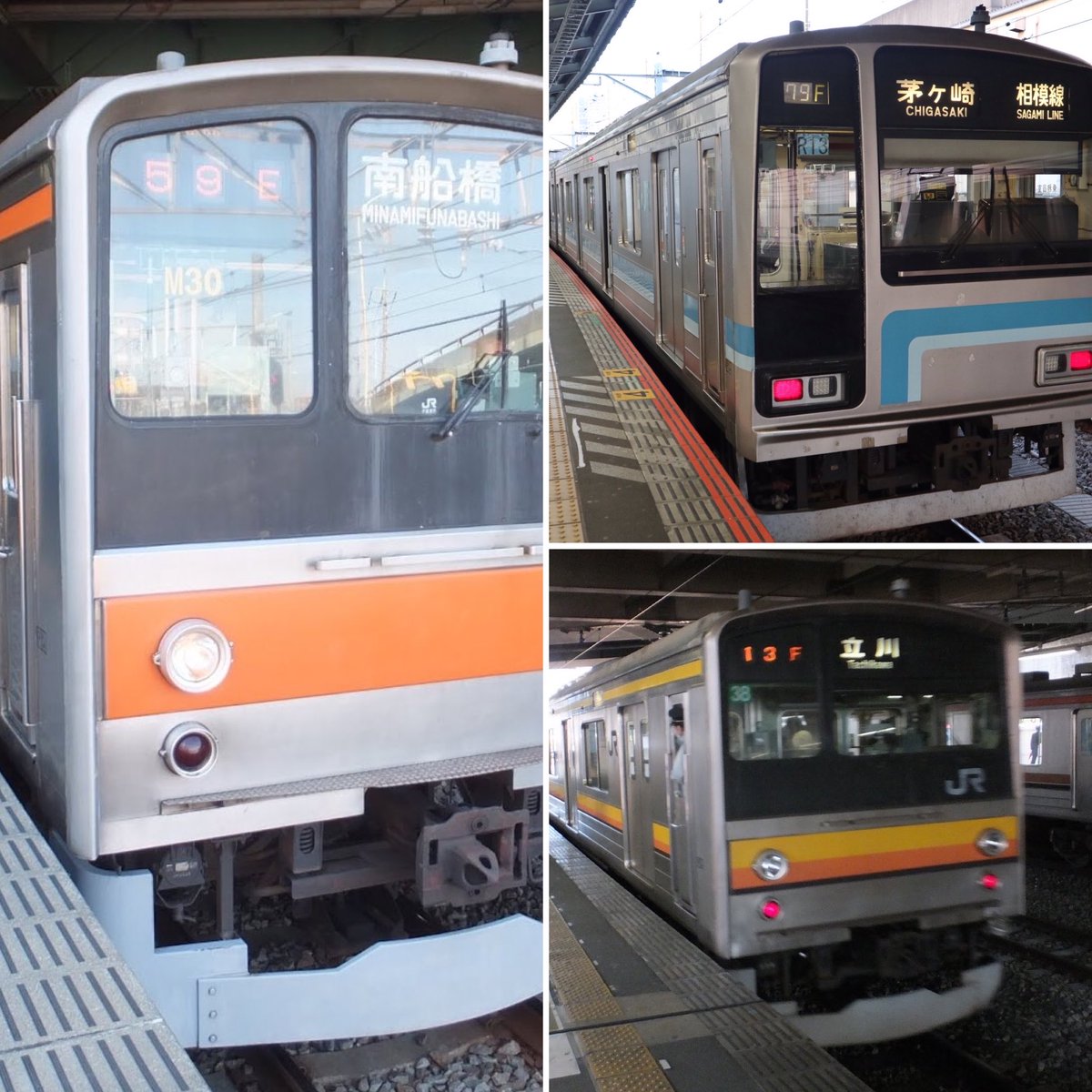 hiro401's tweet photo. #これを見た人は赤・青・黄の画像を貼れ 
205系　武蔵野線・相模線・南武線 https://t.co/eEJAN2r1Tz