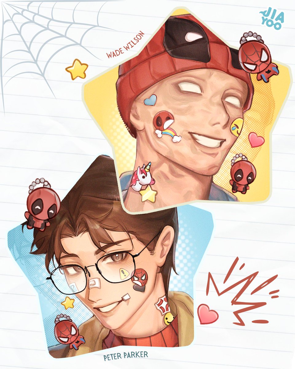 jia__yoo's tweet photo. #Spideypool matching pins 🖤❤️ https://t.co/BocIjOf6dl