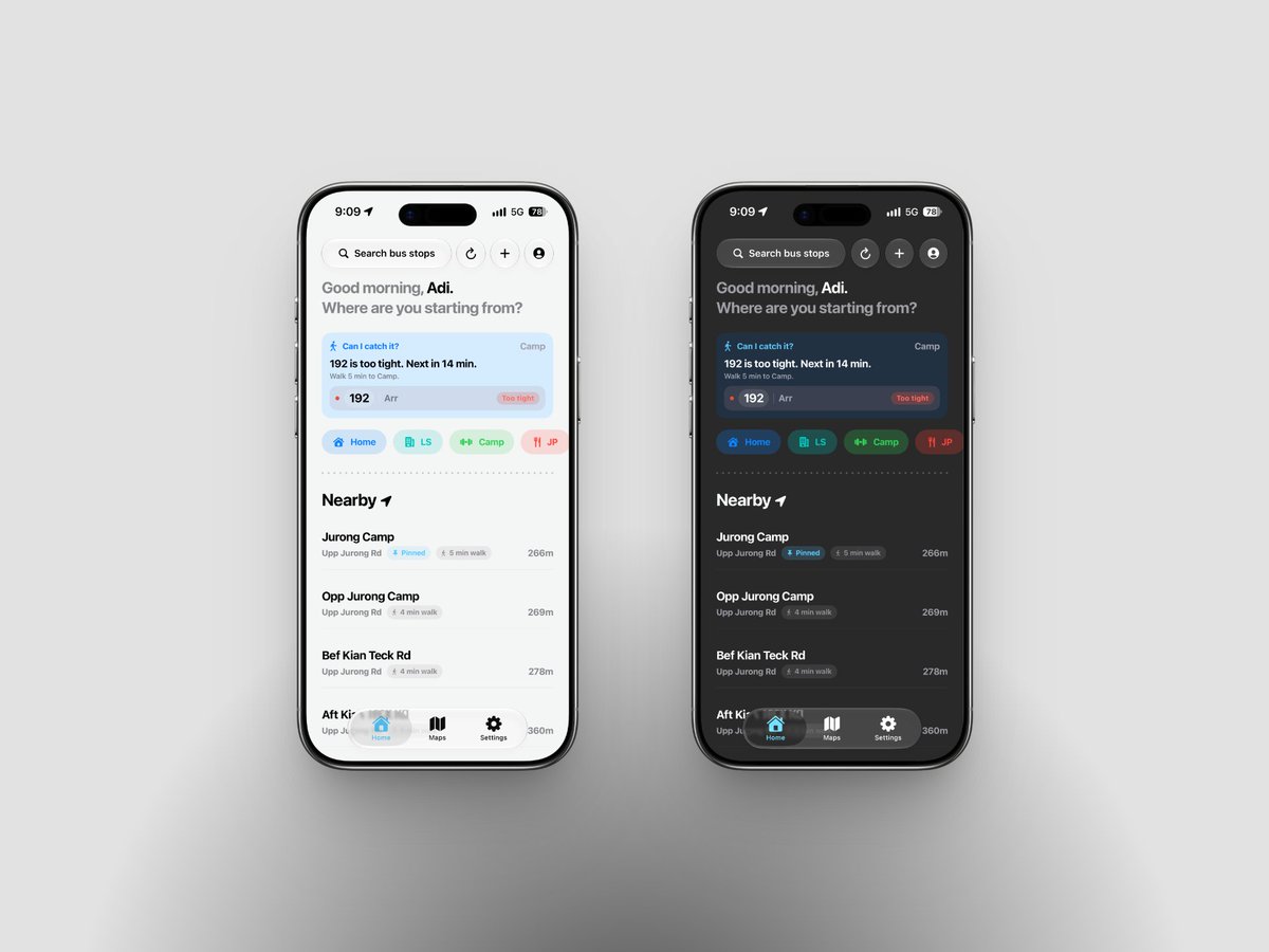 adiarya05's tweet photo. Light Mode or Dark Mode for @catchsgbuses? https://t.co/2in6YkZMu9