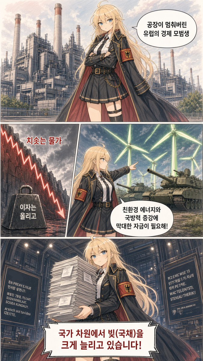 KoreawantFree's tweet photo. 🇩🇪 독일: "공장이 멈춰버린 유럽의 경제 모범생"

​🇫🇷 프랑스: "독일 보다 빚이 더 많은데… 이자 갚느라 허리가 휘는 빚 많은 이웃"

#독일 #프랑스 #금리 https://t.co/gOx3NOxUV6
