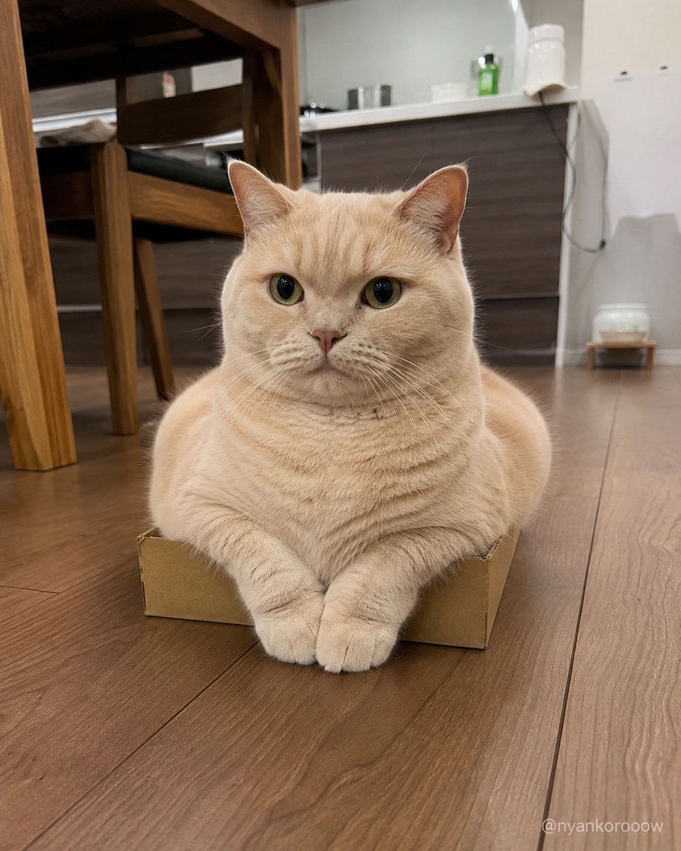nyankorooow's tweet photo. どう見てもサイズミスなのに、本人だけは完璧に収まった顔してる。 https://t.co/WsaVJ4j8s9