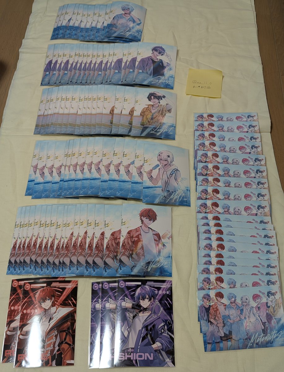 aa_iii_0's tweet photo. 『交換・友人代行』めておら　ブロマイド

求💫🩷(サマータイム<<<<武道館)

譲サマータイム💫💜×17🩵×11🤍×15💛×16❤️×19　💫×19
　武道館💫💜×3❤️×2

纏めての方優先、郵送のみ
サマータイムの❤様と全員集合のみ買取可能です
#めておらグッズ交換
#めておらグッズ買取 https://t.co/u0fy4HDng6