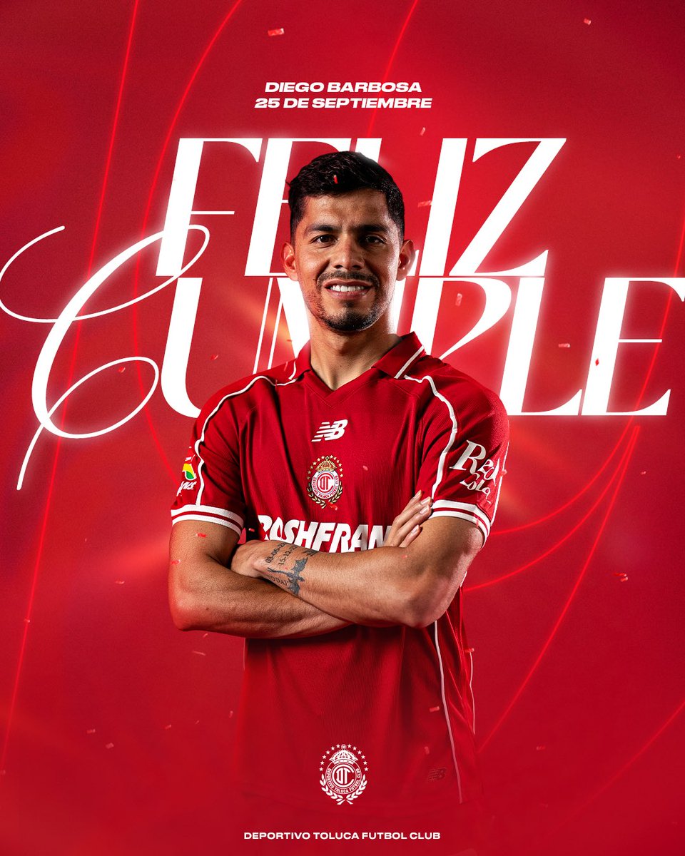 TolucaFC's tweet photo. El seis veces campeón con el Rojo está de fiesta 🥳

¡Feliz cumpleaños, Diego! 👹🎂 https://t.co/mh7irgSliQ