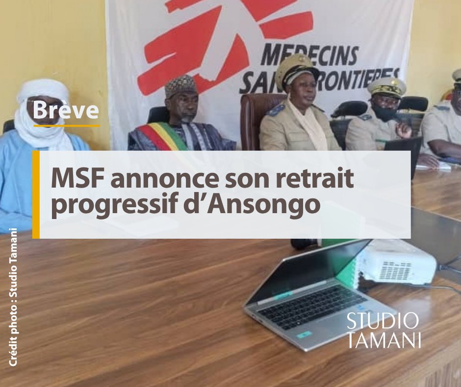 StudioTamani's tweet photo. #Mali, près 14 ans de présence à #Ansongo, Médecins Sans Frontières #MSF prépare son retrait progressif de la zone.
+ 𝒅'𝒊𝒏𝒇𝒐𝒔👇
https://t.co/jftYletcTa https://t.co/Wrq4cbROg5