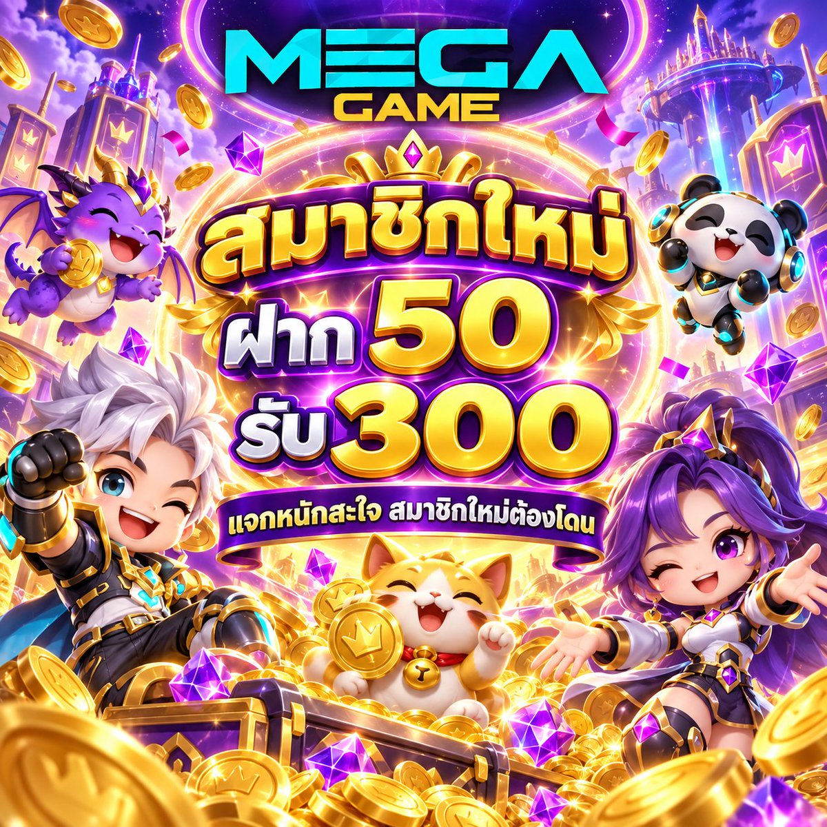 megacc456's tweet photo. 🉐 MEGAGAME  
🏆 สมัครเสร็จ ทักไลน์ แจ้งยูสรับฟรี    
@megacc456

💸 โปรสมาชิกใหม่ MEGA GAME
💰 ฝาก 50 รับ 300
⚡️ แจกหนักสะใจ สมาชิกใหม่ต้องโดน🎁 

~ก่อนรับ อย่าลืม   🔻
ติดตาม🔔+ รีทวิต♻️+ หัวใจ❤️‍🔥
คอมเม้น 💬#ช่องนี้แจกจริง 

🌟รับฟรี :https://t.co/QIecB34nSv

 #50รับ100 #ฝากไม่รับโปร #สล็อต