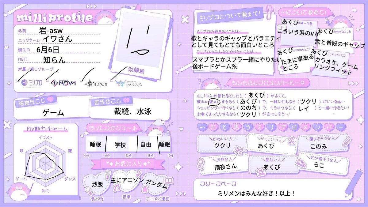 asw_G_08_2_10's tweet photo. X初心者です
ミリプロ好きの仲間欲しいのでよかったら仲良くしてください！ミリプロ以外の話題でも割と話せます！よろしくお願いします。
#ミリプロフィール
#ミリプロ好きと繋がりたい https://t.co/58H4jVk39K