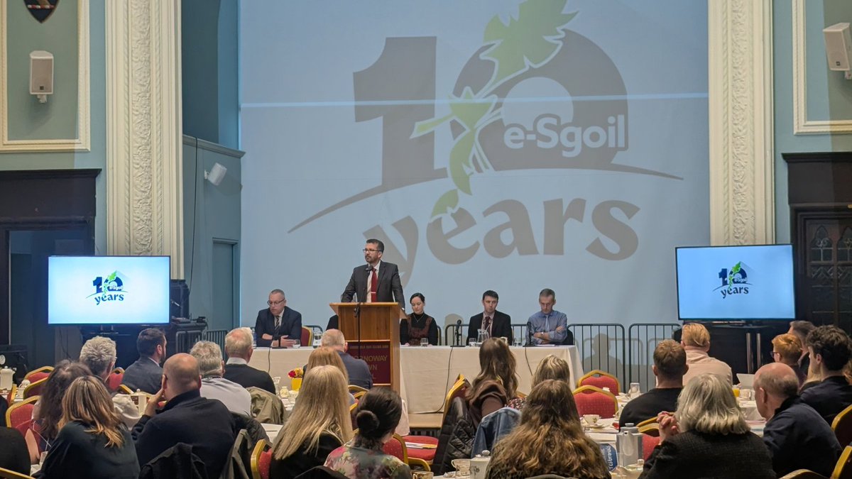 eSgoil's tweet photo. August 2026 marked 10 years since e-Sgoil was first established. To mark the occasion and celebrate its impact on young people, an event was recently held in Stornoway Town Hall. Videos from the day are available to watch at https://t.co/UMoHVipA9X https://t.co/5RQ3Fr5X13