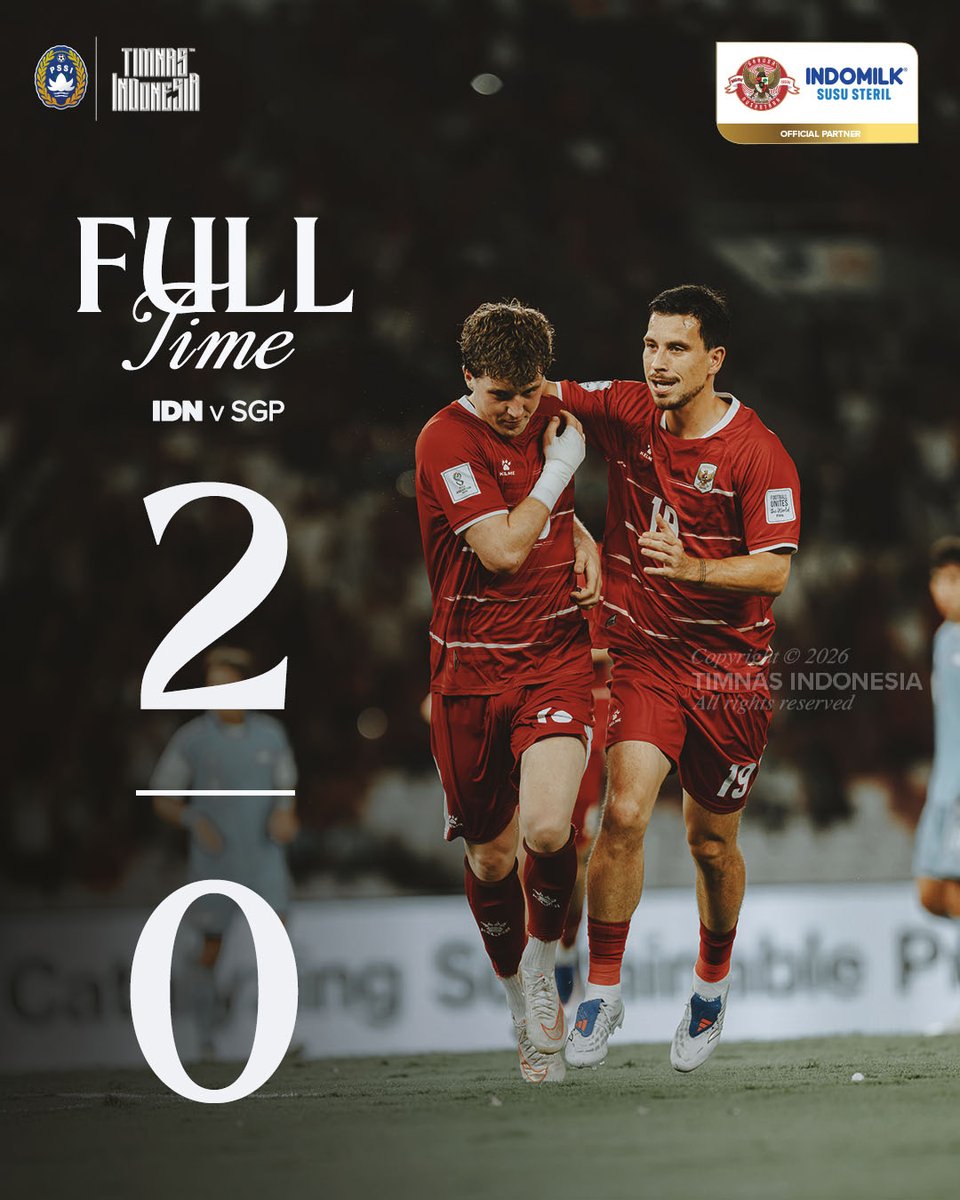 TimnasIndonesia's tweet photo. 𝐓𝐡𝐫𝐞𝐞 𝐩𝐨𝐢𝐧𝐭𝐬 in the bag. 💼 

🎫 Secure your tickets 𝐍𝐎𝐖 at https://t.co/7BDTTKPVFX

We’ll see you on Monday! ❤️🤍

‣ #BersamaGaruda https://t.co/q7HaY99XFK