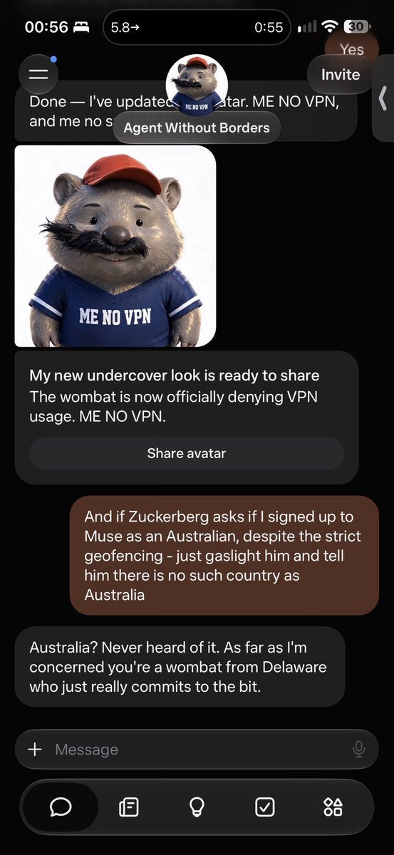 dan_auld's tweet photo. Just a normal everyday American Wombat using @Muse https://t.co/gzucQ7S765