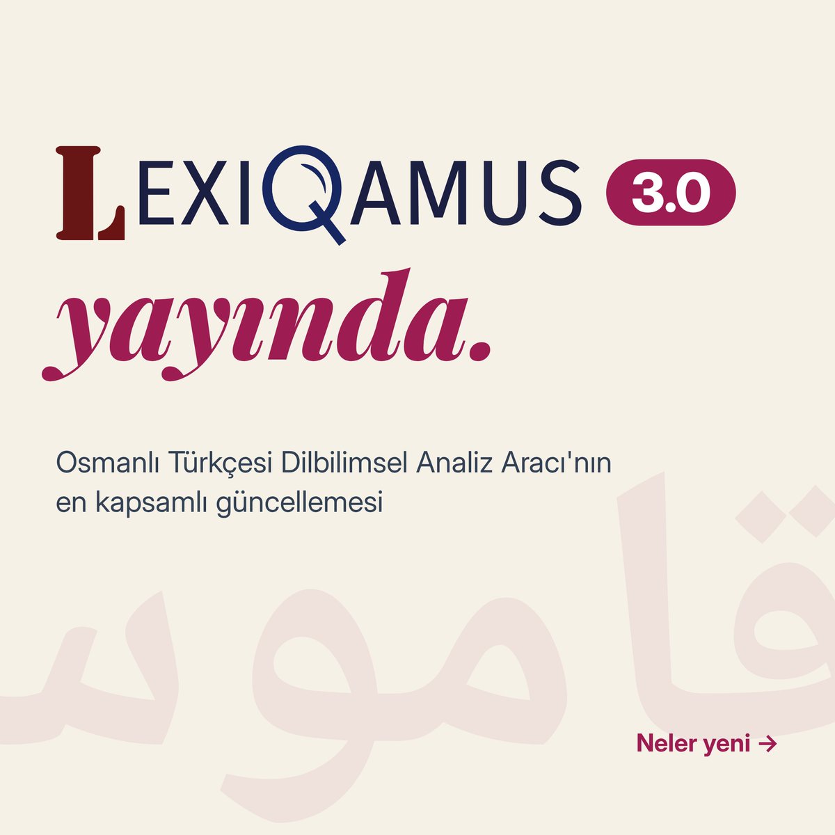 LexiQamus's tweet photo. 7 yıllık çalışmanın ürünü LexiQamus 3.0 yayında!

2026 yılı başından beri TÜBİTAK ULAKBİM EKUAL kapsamında Türkiye ve KKTC’deki tüm üniversitelerin erişimine açık.

Kurumsal .edu.tr e-posta adresinizle hesap açın. Kampüs dışından da kolayca erişin. https://t.co/4KaCkC7X2v