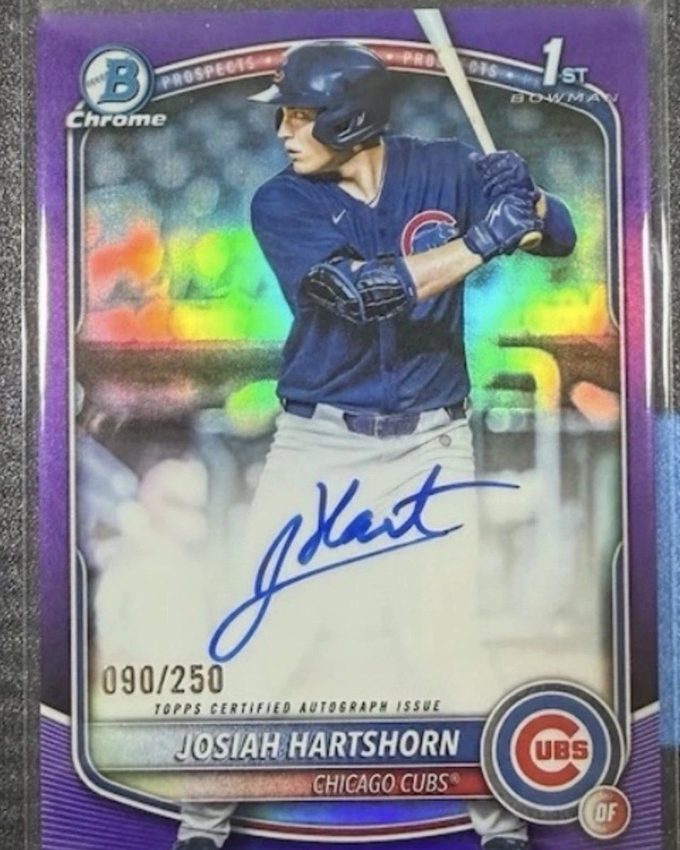 gradencardsllc's tweet photo. 2025 Bowman Chrome Josiah Hartshorn Blue Refractor /150 1st Auto — $239

Fresh pull, one to watch. Live now at https://t.co/qvoPnBVDJO

#sportscards #gradencards #josiahhartshorn https://t.co/OtIEoyFayN
