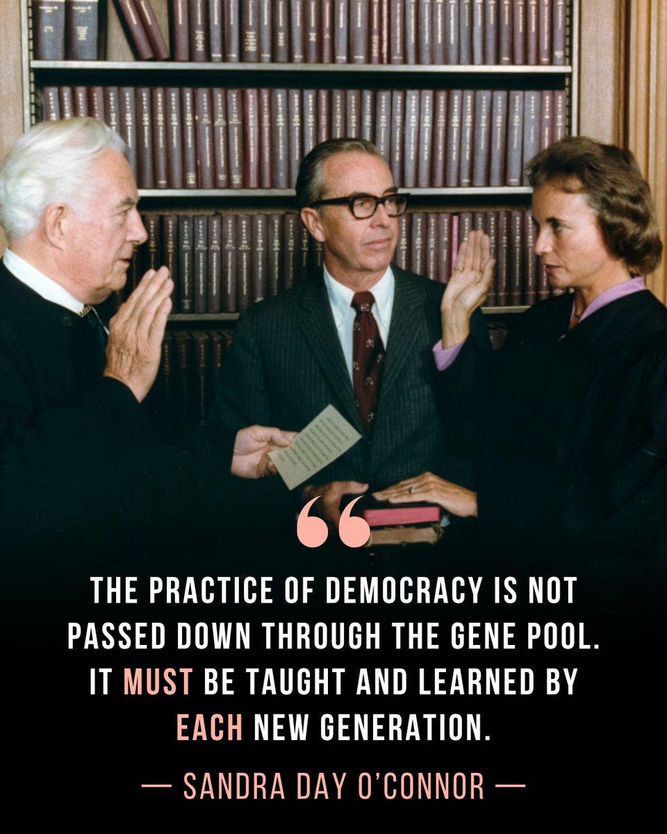 WPLNetwork's tweet photo. #FemaleFirsts: On September 25, 1981, Sandra Day O'Connor made history as the first woman to serve on the U.S. Supreme Court, after being nominated by President Ronald Reagan and confirmed unanimously 99-0 by the U.S. Supreme Court! https://t.co/EcLEQMRcAu