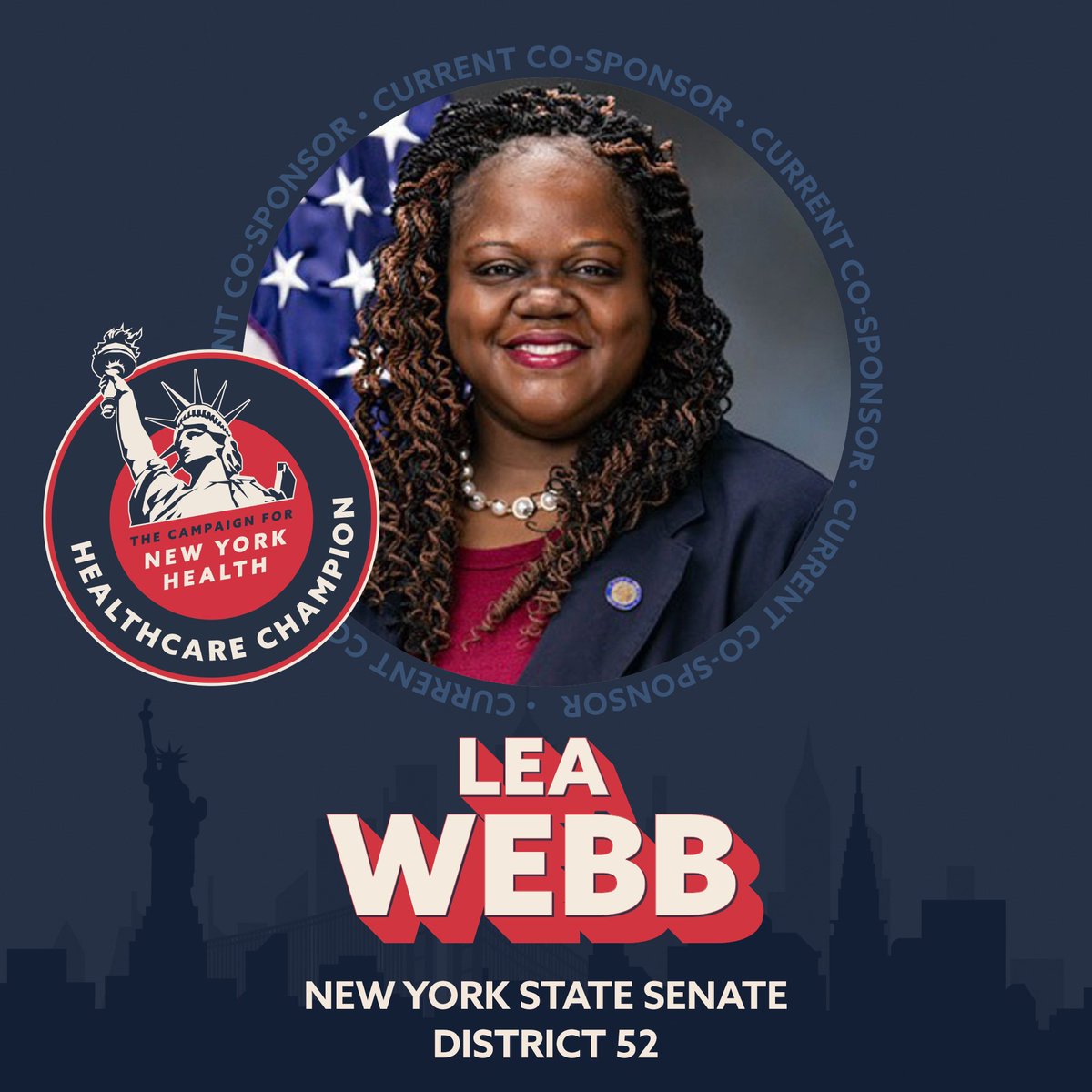 leawebbforny's tweet photo. I am proud to be a New York Health Act Healthcare Champion. Thank you to the @NYHCampaign for this recognition and for your continued advocacy for healthcare for every New Yorker. https://t.co/KcU8h1QuMT