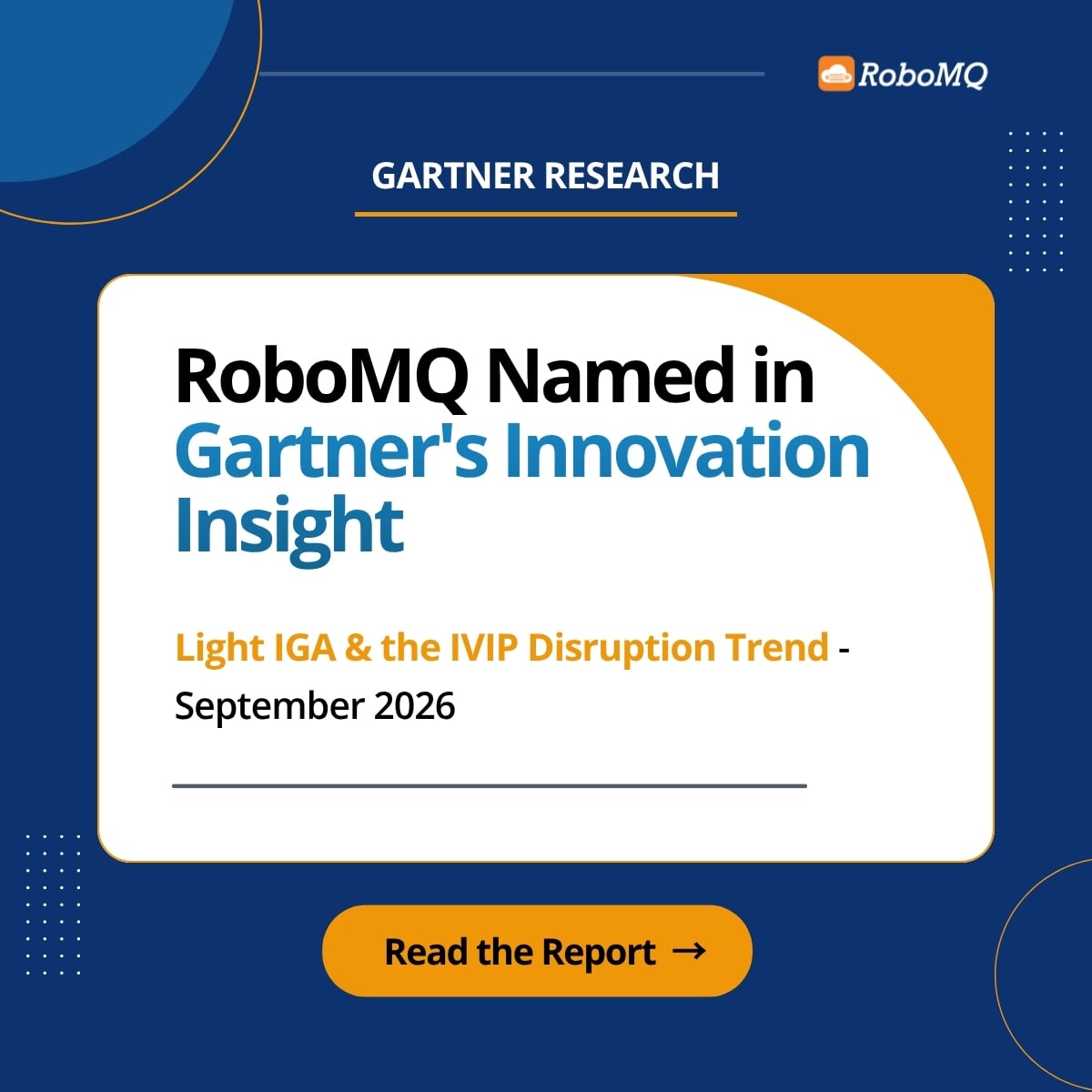 robomq's tweet photo. RoboMQ has been named in a new Gartner Innovation Insight report on IVIP and IAM augmentation vendors covering the Identity Governance and Administration (IGA) market.
Read the full post here: https://t.co/o8MMnChvbV
#Gartner #IdentityGovernance #IGA #SCIM #RoboMQ https://t.co/ws66HUxLuo