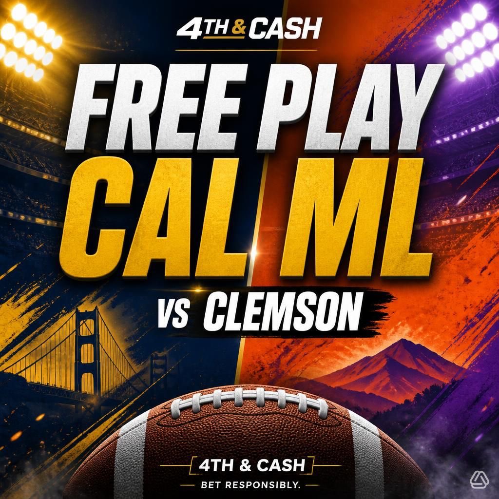 4thandcash's tweet photo. We’re coming off Falcons +7.5 yesterday on Instagram. X wasn’t live yet—now we’re here.

Backing Cal at home in the late kickoff. Expect a strong run game, controlled tempo, and a slow Clemson start.

Official Play: Cal ML | 1U
IG: 4thandCash
Confidence: 7/10
Bet responsibly. https://t.co/cSN1boklIs