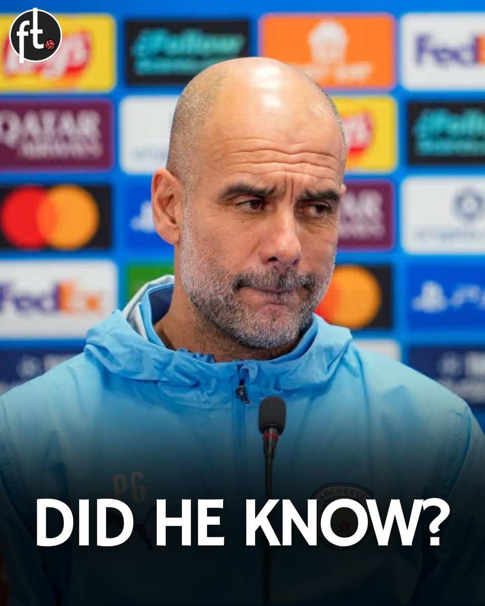 Footballtweet's tweet photo. 🤔 Does Pep Guardiola expect people do believe that he didn't know about this?

He knew. https://t.co/YIefQVG9Wr
