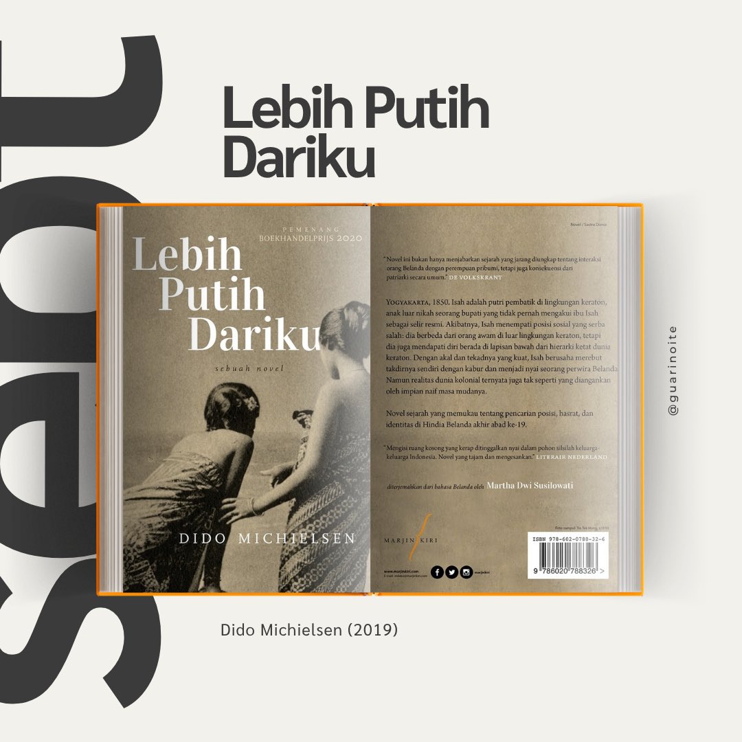 guarinoite's tweet photo. lagi baca:

lebih putih dariku (dido michielsen, 2019)
🍃 self collection 
✨ 288 pages 

#kimibaca https://t.co/m8H3FpLysv