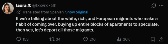 Lewicy12's tweet photo. @Cherendler_bond Oh no, they do get it, but even the slightest suggestion that immigrants have a negative effect on something is a blasphemy(unless it's white people as shown in the picture) so they have to do these mental gymnastics that millions of immigrants dont affect housing https://t.co/39TiNgInje