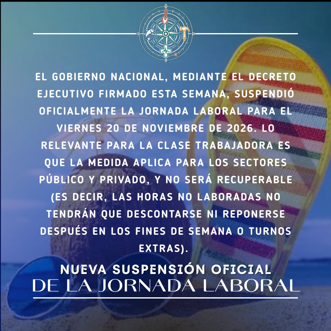 PulsoEconomi's tweet photo. Beneficia de forma directa a los trabajadores otorgándoles un respiro de descanso obligatorio garantizado por ley sin afectar sus remuneraciones habituales. https://t.co/wUQc4Lzirv