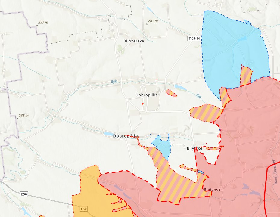 Eastractorist's tweet photo. I find it interesting that in recent weeks/months the difference between pro-russian and pro-ukraine mappers is widening. Only time will tell who is right, yet my bet is on UA. https://t.co/0fnKaGxUyh