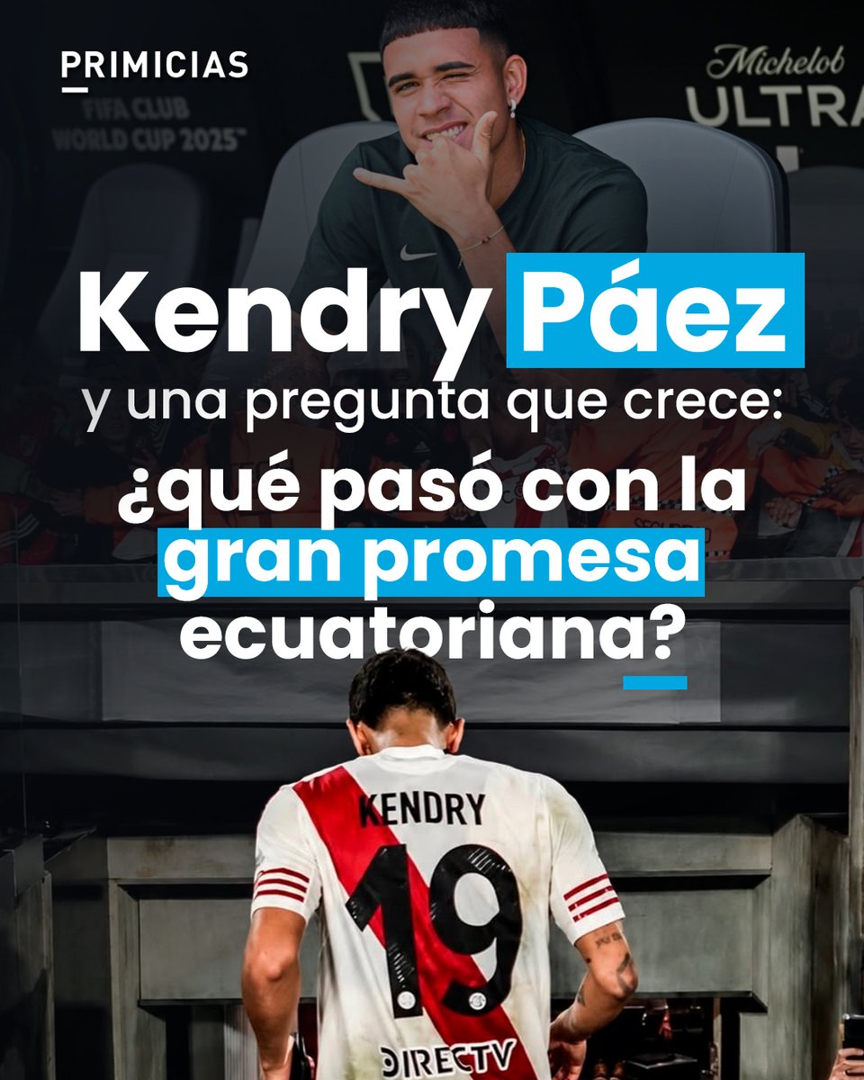 Primicias's tweet photo. Kendry Páez tiene apenas 19 años, pero su presente ya es muy diferente al escenario que se proyectaba para él cuando apareció en Independiente del Valle y "se convirtió en la estrella de la selección de Ecuador". https://t.co/iGNeysoJjO https://t.co/T4uGOGnMHf