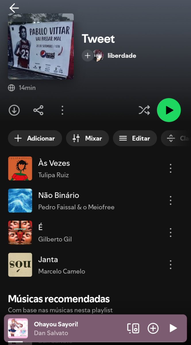 viadoliberdade's tweet photo. Eu tentando entrar pra trend d fzr tweet no spotify: https://t.co/CF60h7X9QK