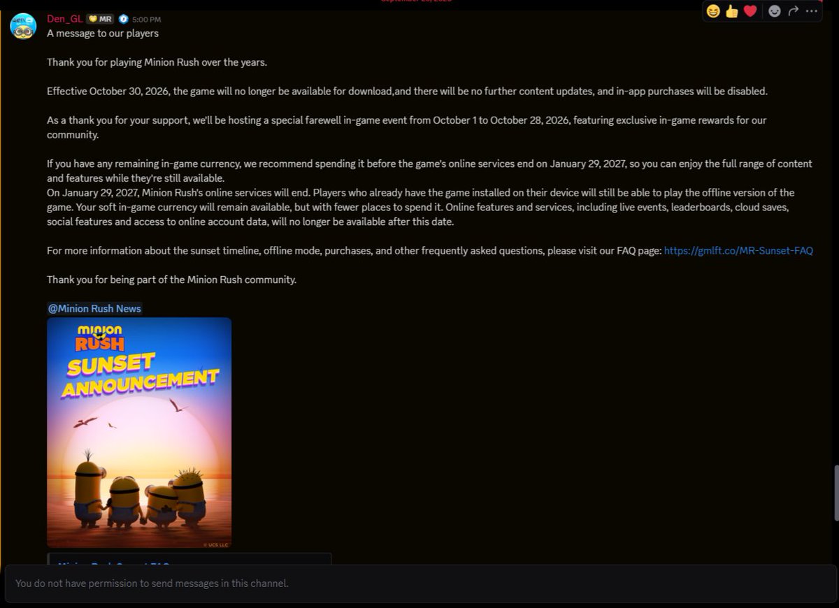 MinionRushMan's tweet photo. MINION RUSH IS OFFICIALLY GONNA BE NO MORE
Original Screenshot from Shady Nefarius
#minionrush #saveminionrush https://t.co/uXZv6jT59z