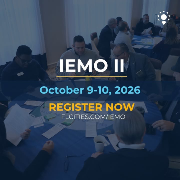 FLCities's tweet photo. It's not too late! Continue your leadership development with IEMO II! Gain valuable insights, strengthen your expertise, and connect with fellow municipal officials from across Florida. Register now at https://t.co/FffQmpCvd8. https://t.co/7aBlLLfeYA