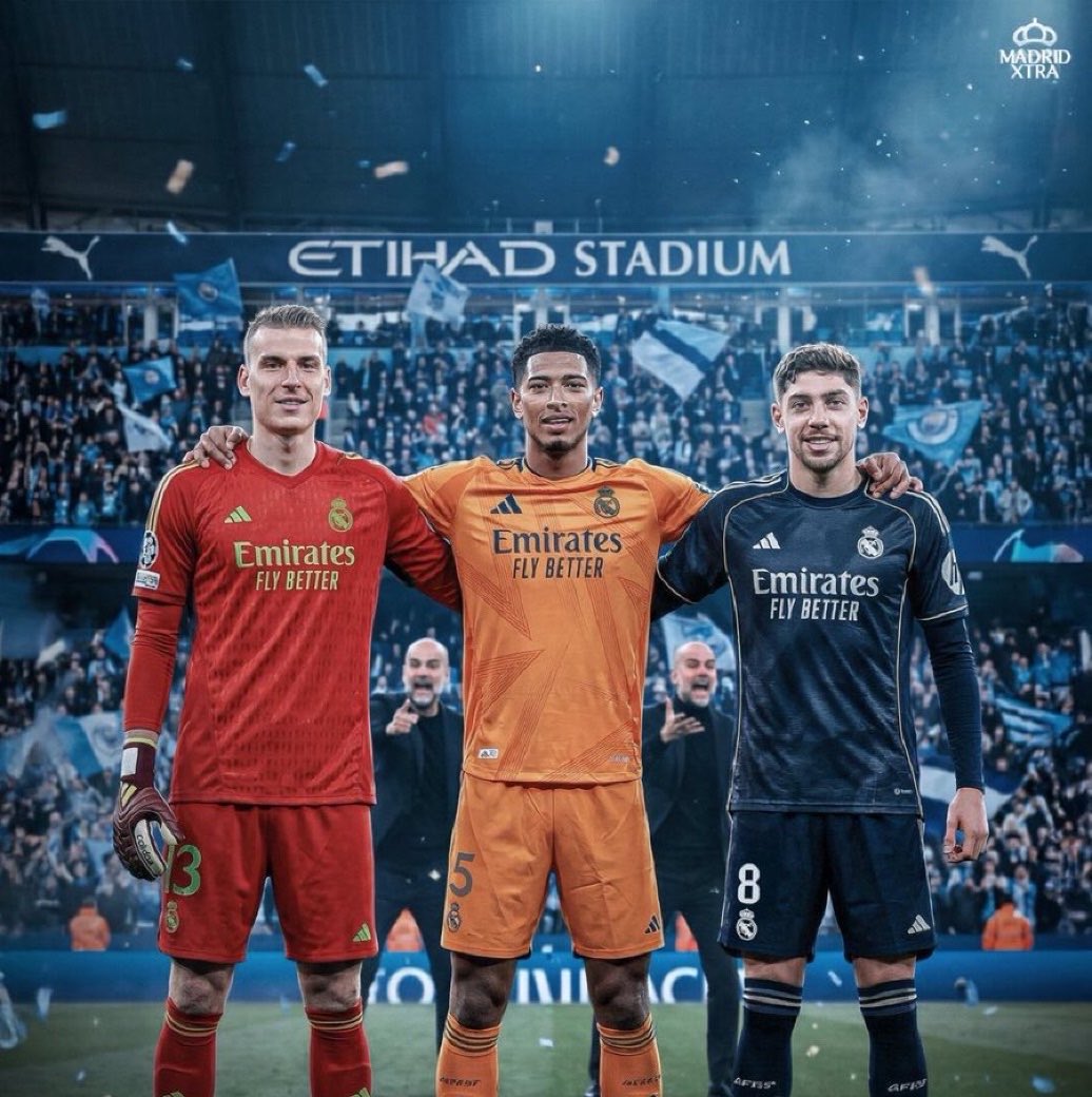 MadridXtra's tweet photo. 🚨 REMINDER: Real Madrid knocked Man. City out THREE years in a row. https://t.co/6swMKrAZ6F
