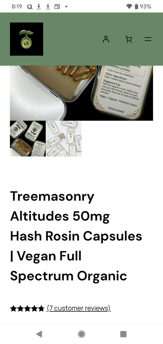 khashTreeMason's tweet photo. Cookie Dough flower is live.
Limited veganic allocation. $300–$1,800.
Same plant in the tin: Altitudes 50mg hash rosin caps
Full spectrum. Vegan. Organic. $50
Jar + capsule. Both up now. 🌱
https://t.co/nCndzl7D3K
#KhashTreeMason #Treemasonry #CookieDough #Altitudes #HashRosin #CraftCannabis #VeganCannabis #BayAreaCannabis #LiveDrop