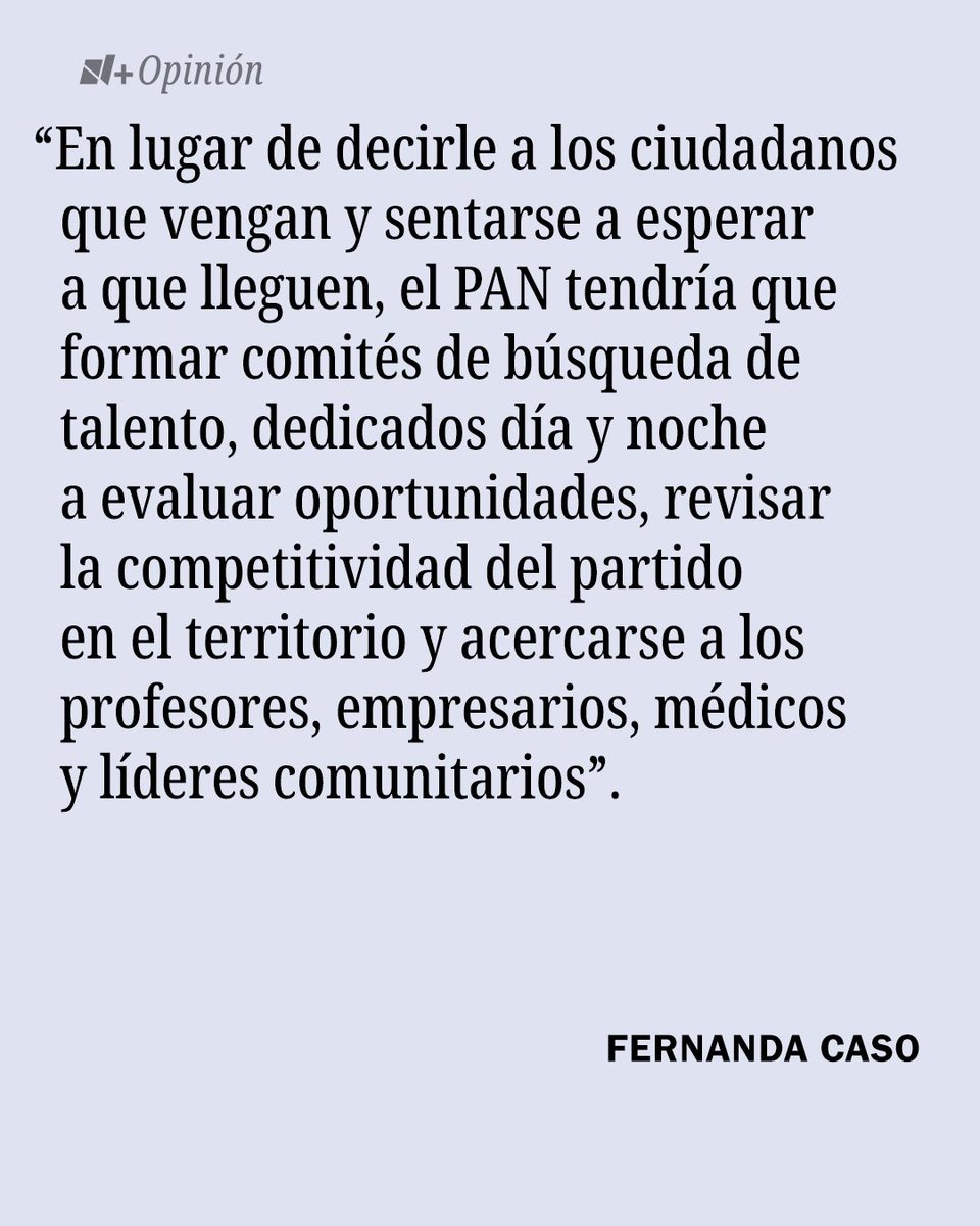 nmasopinion's tweet photo. El PAN prometió abrirse a la ciudadanía y dejar atrás sus alianzas con el PRI. Hoy, los cuadros de siempre dominan sus candidaturas y los pactos vuelven a la mesa. @Fer_Caso pregunta: ¿dónde quedó la ciudadanización? Lee la columna completa en la app de N+. https://t.co/bv85Tbo5op