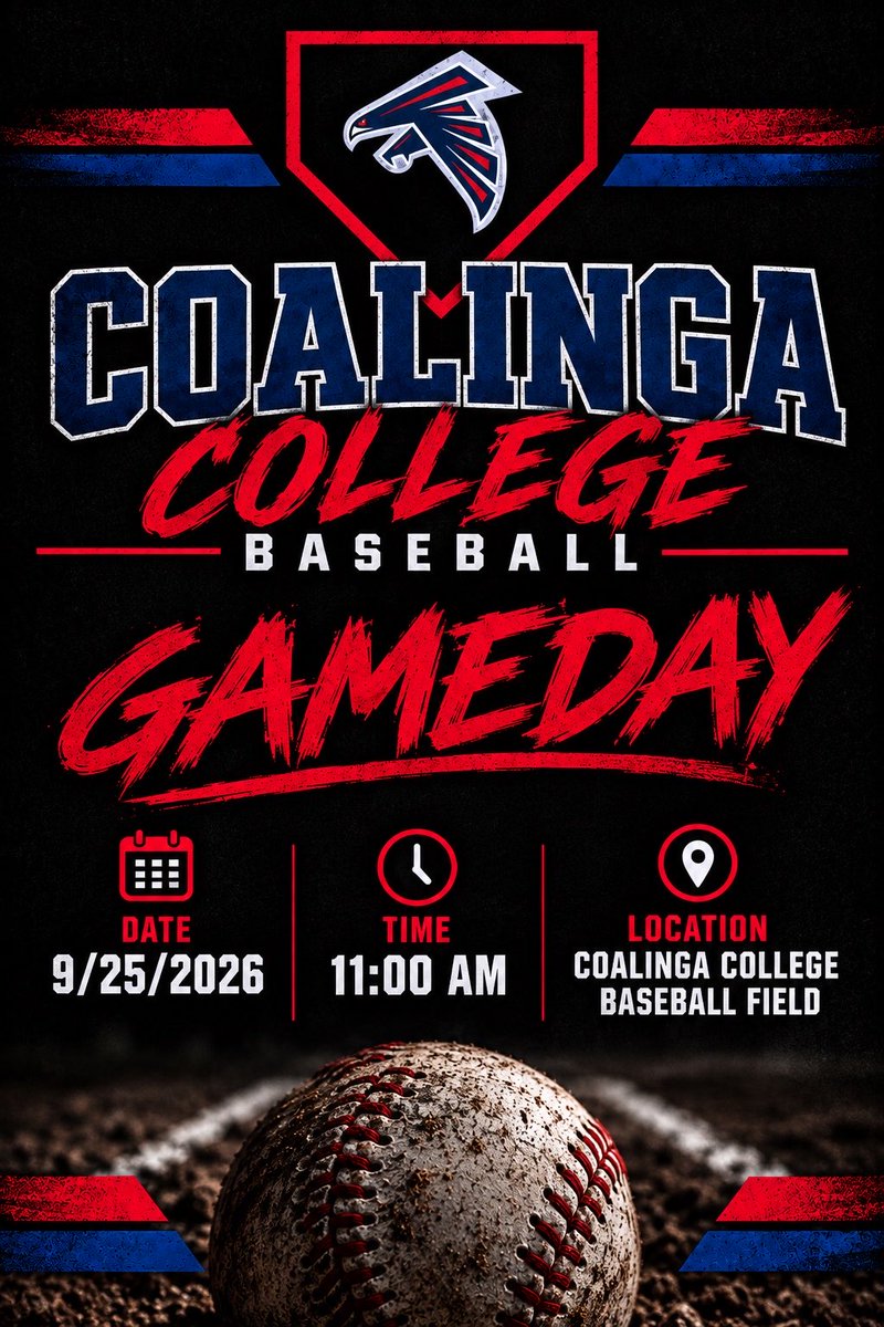 coalingabase's tweet photo. We got another game day in Coalinga, come support your Falcons ⚾️ https://t.co/xbqi4c5iKh
