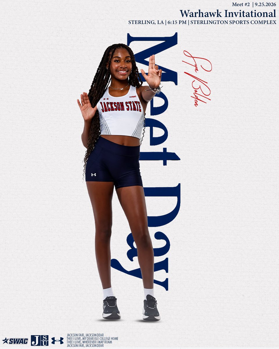 GoJSUTigersXCTF's tweet photo. ๐๐ฟโโ๏ธWarhawk Invitational๐๐ฟโโ๏ธ
๐ : Sept. 25
โฐ: 6:15 pm & 6:45 pm
๐: Sterling, La.
๐๏ธ: Sterling Sports Complex
๐: https://t.co/a61GrkJU14
#TheeILove | #WeWorkHard https://t.co/JxJU5N8bhm
