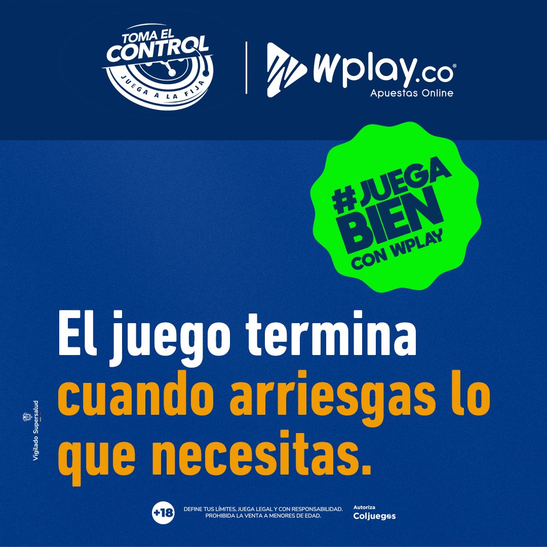 WplayColombia's tweet photo. Juega responsable e identifica un límite para dejar de apostar.

@ColjuegosCo https://t.co/pcwspTSizS
