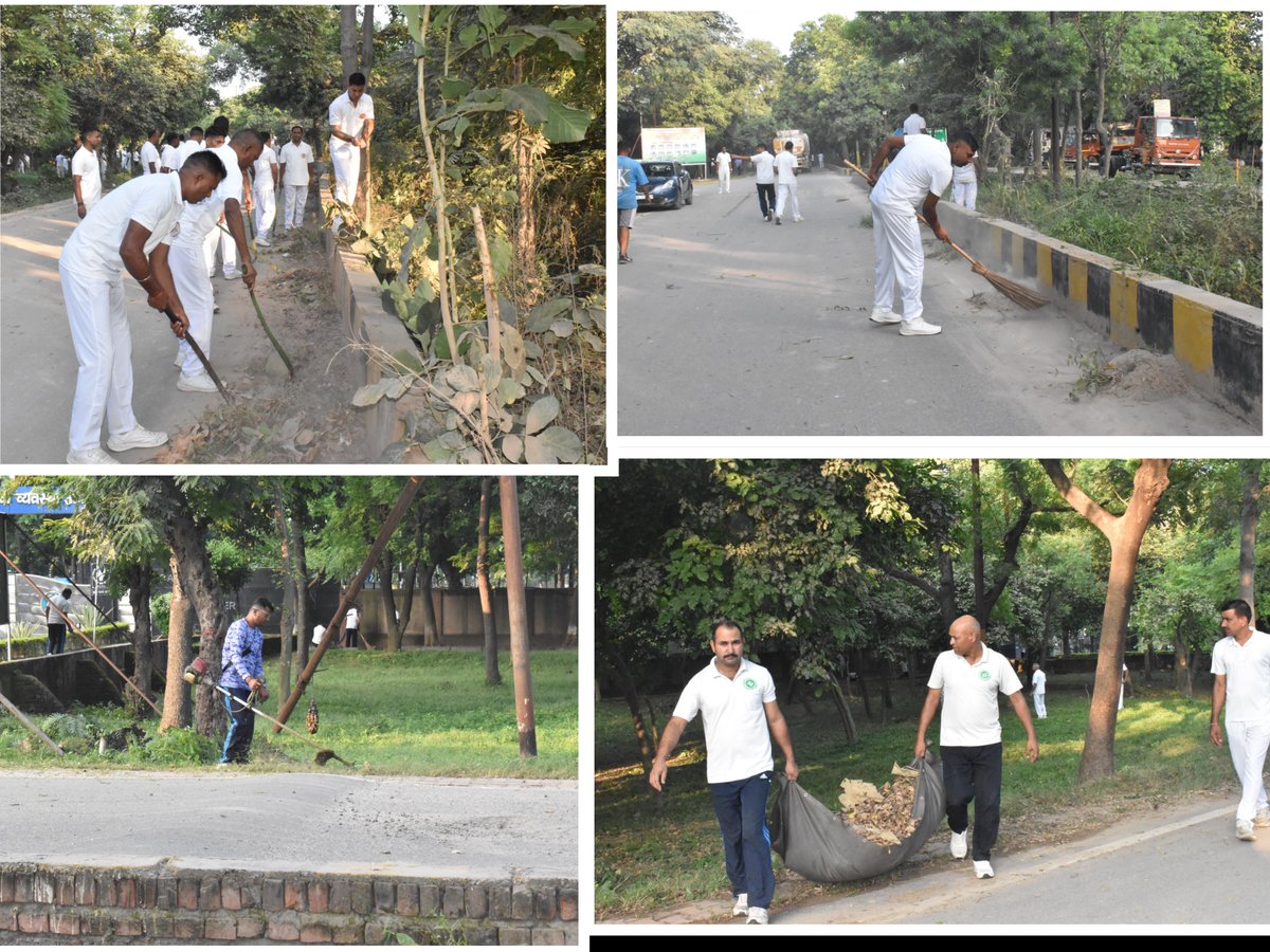 MeerutRapo's tweet photo. आज दिनांक 25.09.2026 को Swachhata Hi Seva (SHS 2026) के अंतर्गत #RAPO द्वारा  कैंप परिसर के चारों तरफ, श्री अरुण कुमार भारती,DIGP के मार्गदर्शन में स्वच्छता अभियान चलाया गया। इस अभियान के माध्यम से नागरिकों को स्वच्छता के महत्व के प्रति जागरूक एवं प्रेरित किया गया। 
#SHS2026 https://t.co/HFMQwUMdAc
