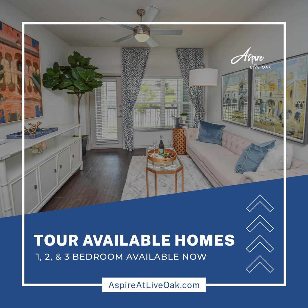 aspireliveoak's tweet photo. Step into a world of comfort and style at Aspire at Live Oak. Our apartments offer a unique blend of modern living and convenience. Discover a community that feels like home and experience the lifestyle you've been dreaming of.

Equal Housing Opportunity

#AspireAtLiveOak... https://t.co/UjEmuFoMiG